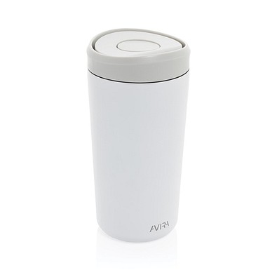 Avira Alix Klickbecher aus RCS rec. Stahl 400ml, weiß