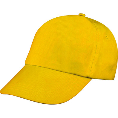 AZO-freie 5 Panel Baumwoll-Baseball-Cap, gelb