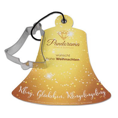 Backförmchen mit Rezeptblock, Glocke, 1-seit. Druck