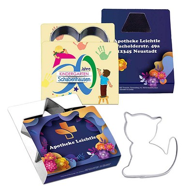 Backförmchen Single-Pack, Haustiere, Katze, 1-seit. Druck