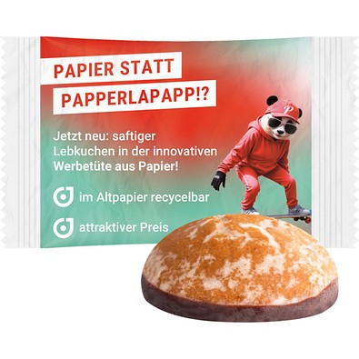 Bahlsen Lebkuchen Mini, recyclingfähiges Papier weiß, inkl. Druck