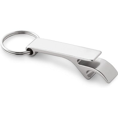 BAITT. Schlüsselanhänger aus Aluminium mit Flaschenöffner, Silber