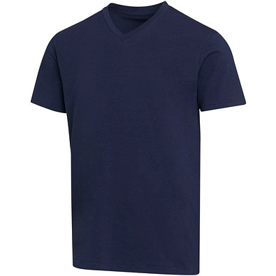Balfour 200 g/m² Kurzärmeliges T-Shirt V-Ausschnitt Bio Baumwolle (OCS), unisex, navy, 3XL