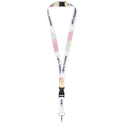 Balta Sublimation Lanyard mit Schnapp- und Sicherheitsverschluss, schwarz, 25mm