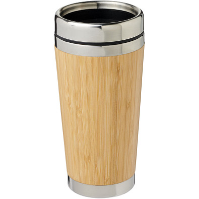 Bambus Becher mit Bambus-Außenseite, 450 ml, braun