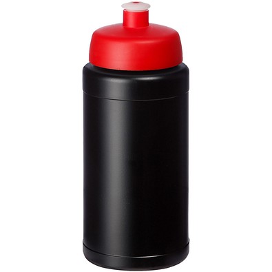 Baseline® Plus 500 ml Flasche mit Sportdeckel, schwarz/rot