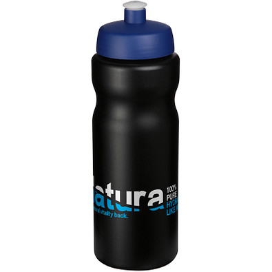 Baseline® Plus 650 ml Sportflasche, blau, schwarz