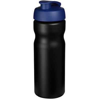 Baseline® Plus 650 ml Sportflasche mit Klappdeckel, schwarz/blau