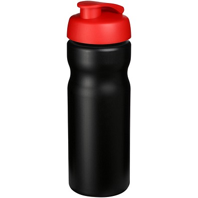 Baseline® Plus 650 ml Sportflasche mit Klappdeckel, schwarz/rot