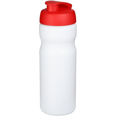 Baseline® Plus 650 ml Sportflasche mit Klappdeckel, weiß/rot