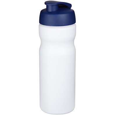 Baseline® Plus 650 ml Sportflasche mit Klappdeckel, weiß/blau