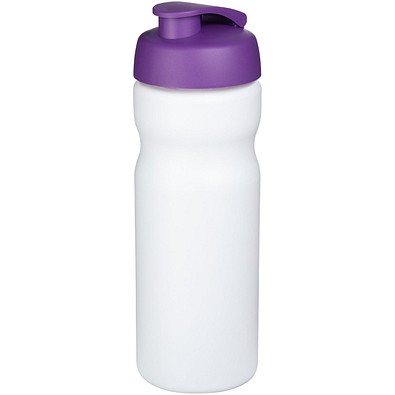 Baseline® Plus 650 ml Sportflasche mit Klappdeckel, weiß/lila