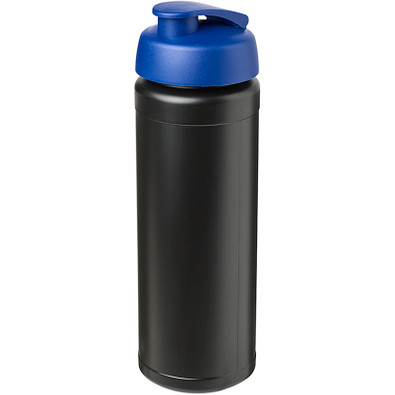 Baseline Plus grip Sportflasche mit Klappdeckel, 750 ml, schwarz/blau