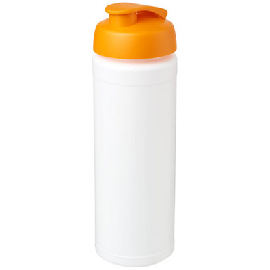 Baseline® Plus grip 750 ml Sportflasche mit Klappdeckel, weiss,orange Baseline® Plus grip 750 ml Sportflasche mit Klappdeckel, weiss,orange