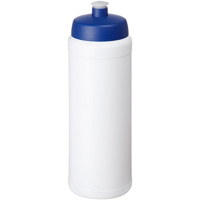 Baseline® Plus grip 750 ml Sportflasche mit Sportdeckel, weiß/blau