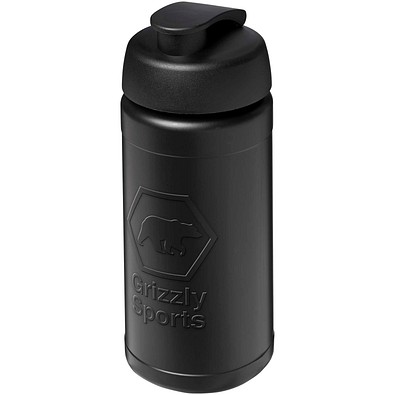 Baseline Rise 500 ml Sportflasche mit Klappdeckel, schwarz