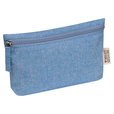 Baumwolletui mit Reißverschluss , blau