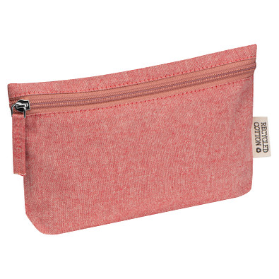 Baumwolletui mit Reißverschluss , rot