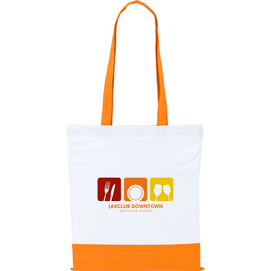 Baumwolltasche Two Colour Bag, weiß/orange Baumwolltasche Two Colour Bag, weiß/orange