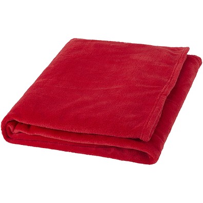 Bay Plaid-Decke aus extraweichem Coral-Fleece, rot