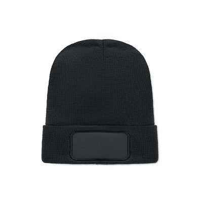 Beanie RPET-Polyester CAPNIT, Schwarz