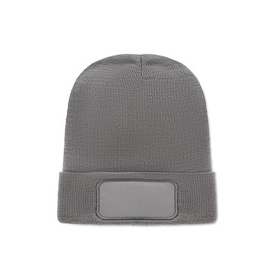 Beanie RPET-Polyester CAPNIT, Steingrau
