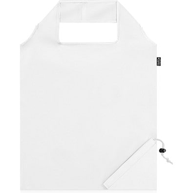 BEIRA. Faltbare Tragetasche aus 190T Polyester aus recyceltem (100% rPET), Weiß