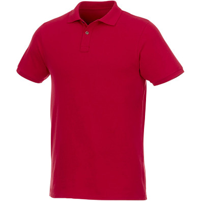 ELEVATE Herren Kurzarm Poloshirt Beryl aus Bio-Recyclingmaterial, rot, XS