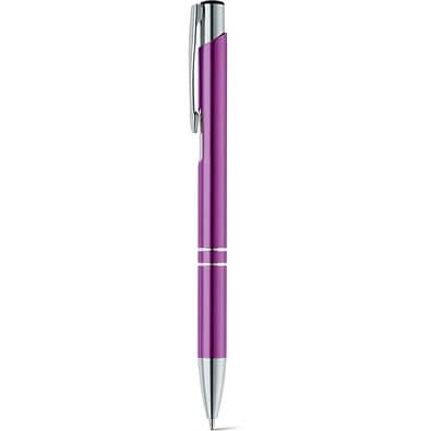 BETA. Aluminium-Kugelschreiber mit Clip, Violett