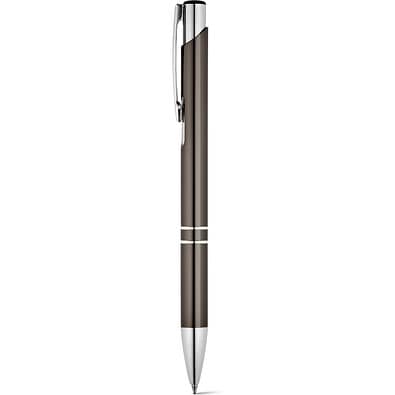BETA BK. Aluminium-Kugelschreiber mit Clip, Gewehrmetall