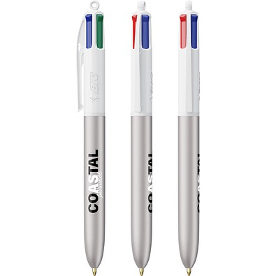 BIC® 4 Colours® Glacé Silber Glacé / Weiß