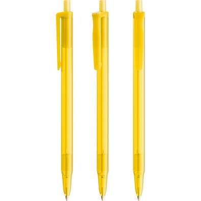 BIC® Clic Stic Kugelschreiber Gefrostetes Gelb Blaue Tinte