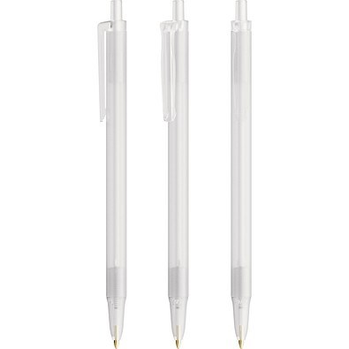 BIC® Clic Stic Kugelschreiber Gefrostetes Weiß Blaue Tinte