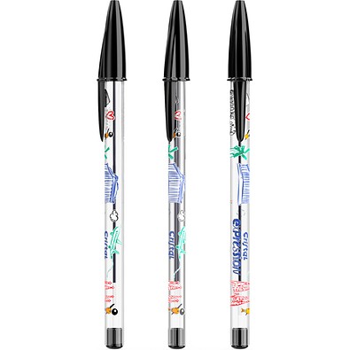 BIC® Cristal® Expression Schwarz / Schwarze Tinte Schwarz Tinte