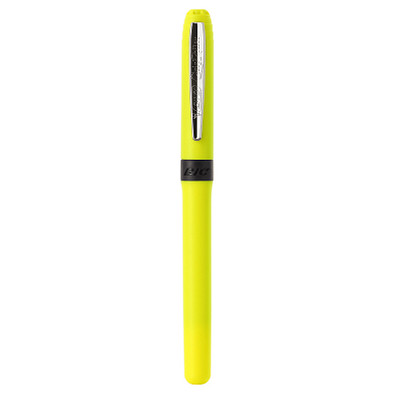 BIC® Rollerball Grip Roller, schwarze Mine, gelb/chrom