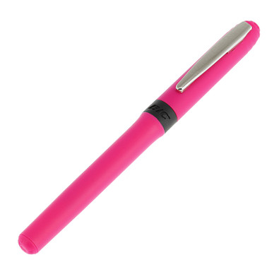 BIC® Rollerball Grip Roller, schwarze Mine, pink/chrom