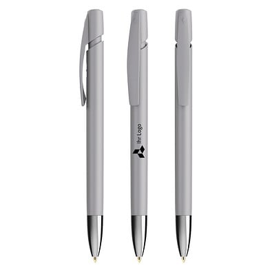BIC® Media Clic Advance Kugelschreiber mit Metallspitze grau, blaue Mine