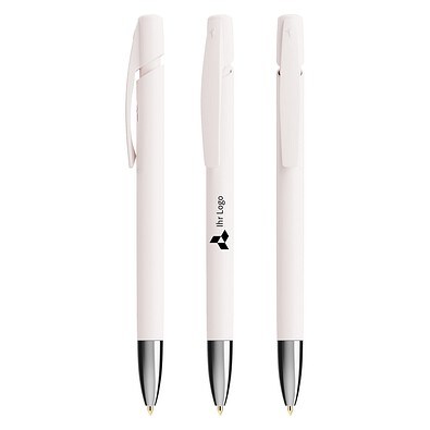 BIC® Media Clic Advance Kugelschreiber mit Metallspitze weiß, blaue Mine