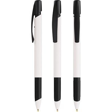 BIC® Media Clic Grip Ecolutions® Kugelschreiber Weiß/Schwarz Blaue Tinte