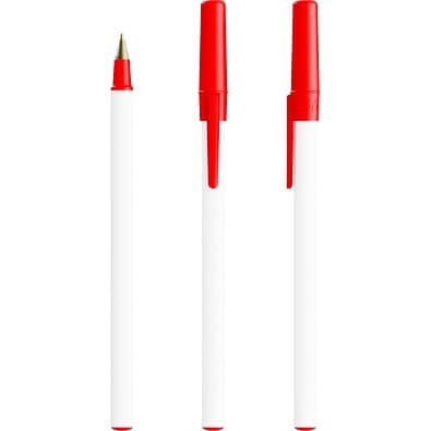 BIC® Round Stic® Ecolutions® ballpen Rot Recycelt Blaue Tinte