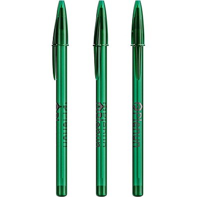 BIC® Style Ballpen Transparent  Grün/ Transparent Grün/ Blaue Tinte