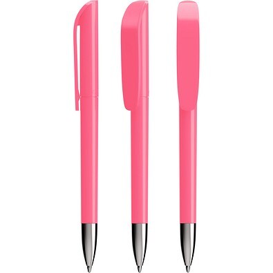 BIC® Super Clip Advance Ballpen Säurerosa Blaue Tinte