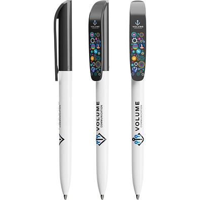 BIC® Super Clip ballpen Dunkelgrau Blaue Tinte