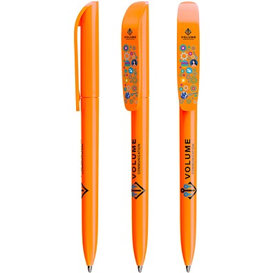 BIC® Super Clip ballpen Säureorange Blaue Tinte