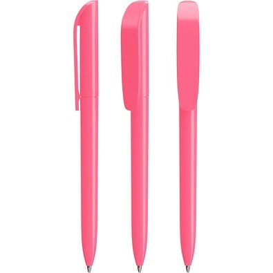 BIC® Super Clip ballpen Säurerosa Blaue Tinte