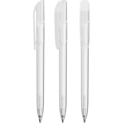 BIC® Super Clip ballpen Transparent Blaue Tinte