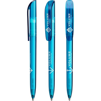BIC® Super Clip ballpen Transparentes Blau Blaue Tinte