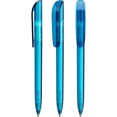 BIC® Super Clip ballpen Transparentes Blau Blaue Tinte