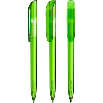 BIC® Super Clip ballpen Transparentes Grün Blaue Tinte