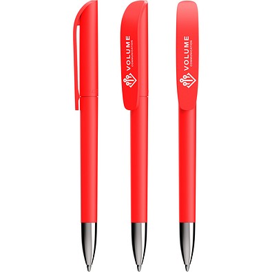 BIC® Super Clip Soft Advance Sanftes Rot Schwarz Tinte